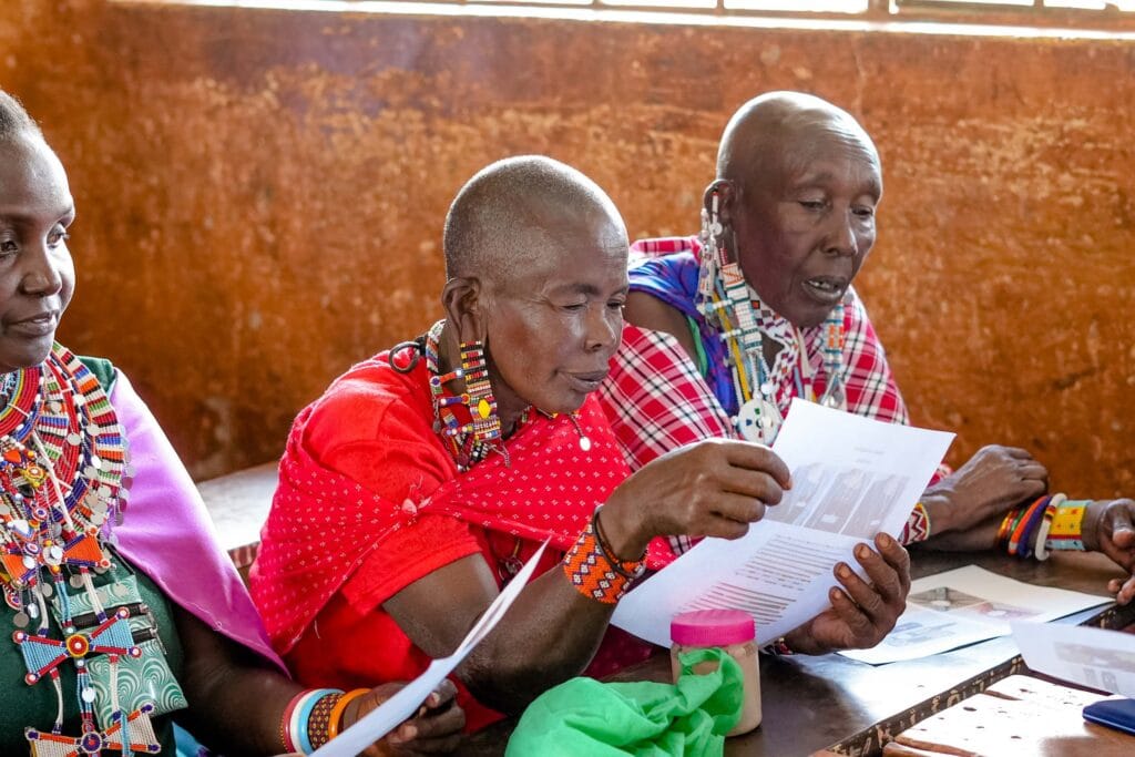 Maasai women in class during the Empower Her Craft Project