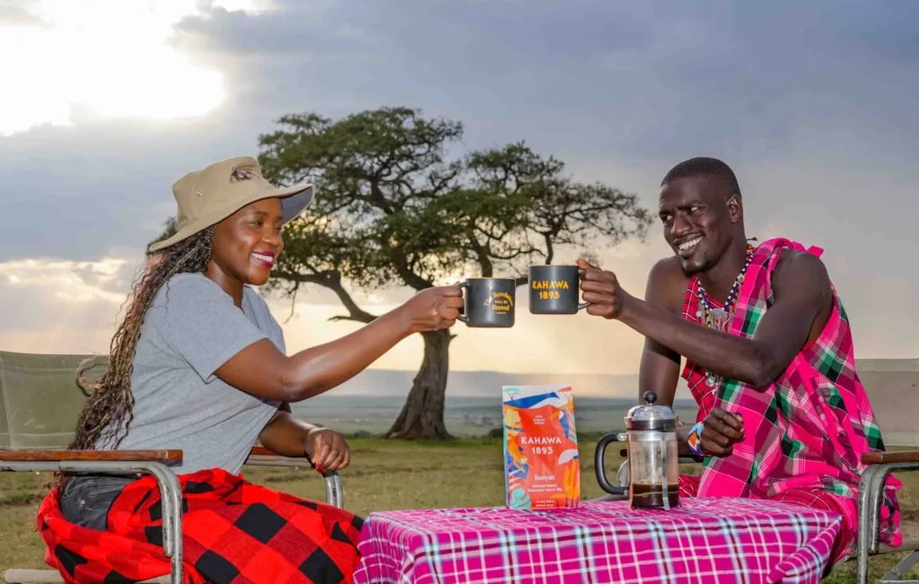 Enjoying a cup of Kahawa 1893 in the magical Maasai Mara sunsets . Photo by Billy Miaron. Enjoying a cup of Kahawa 1893 in the magical Maasai Mara sunsets . Photo by Billy Miaron.